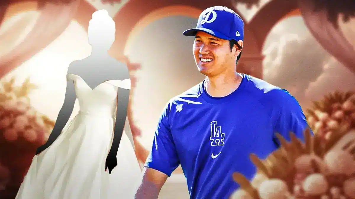 The Los Angeles Dodgers' Shohei Ohtani with a mystery bride.