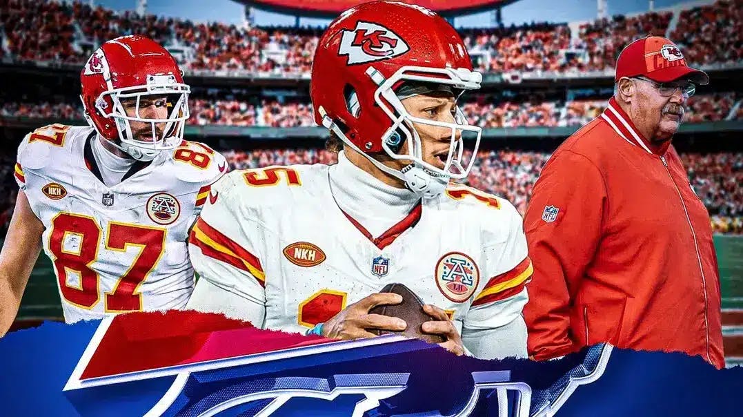 Patrick Mahomes, Andy Reid, Travis Kelce for the Chiefs