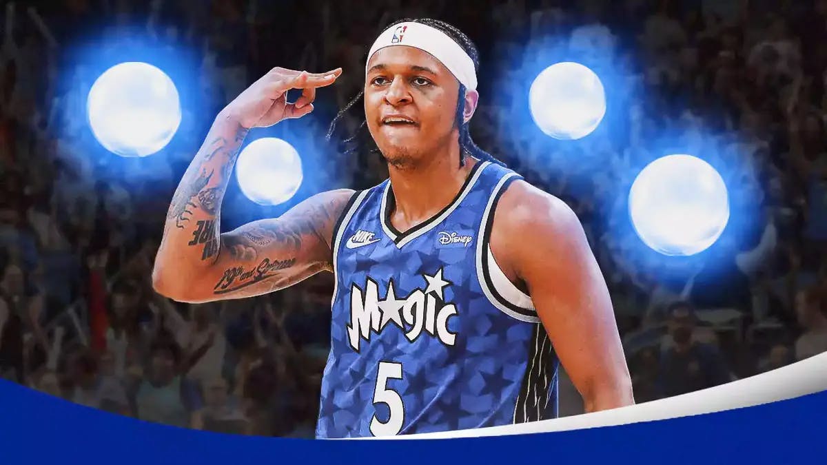 Magic’s Paolo Banchero hyped up, with crystal balls around him