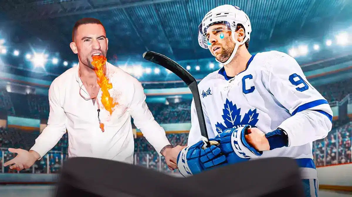 Paul Bissonnette with fire coming out his mouth. John Tavares with animated tears