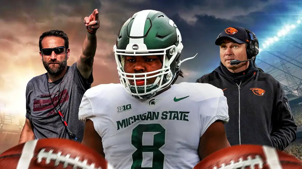 Michigan State football Jonathan Smith and new Spartans DC Joe Rossi in the Big 10 conference