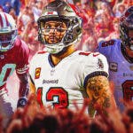 Buccaneers Mike Evans and Baker Mayfield against Panthers with Jerry Rice