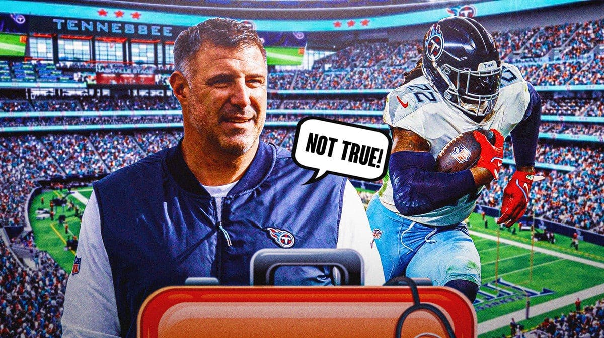 Titans coach Mike Vrabel shooting down Derrick Henry concussion reports after Week 13.