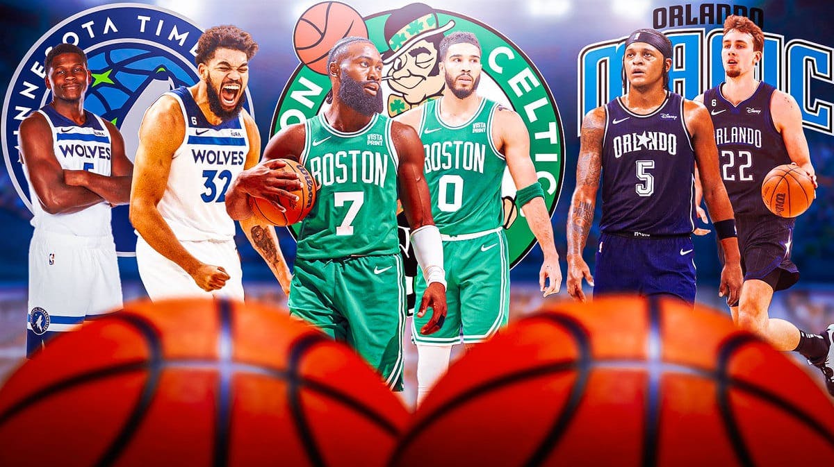 Celtics' Jayson Tatum and Jaylen Brown, Timberwolves' Karl-Anthony Towns and Anthony Edwards, Magic's Franz Wagner and Paolo Banchero