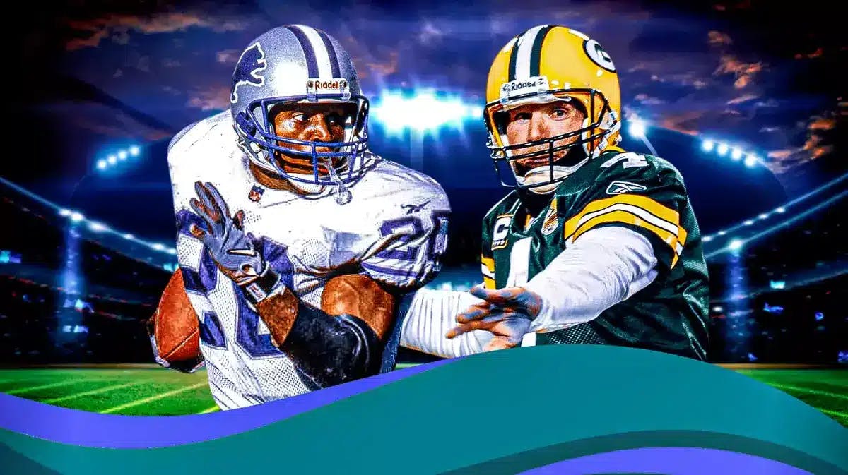 1997 co-MVPs Brett Favre, Barry Sanders have nice exchange after the latter's intriguing take