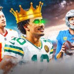 Packers Jordan Love with Chiefs Patrick Mahomes and Lions Jared Goff