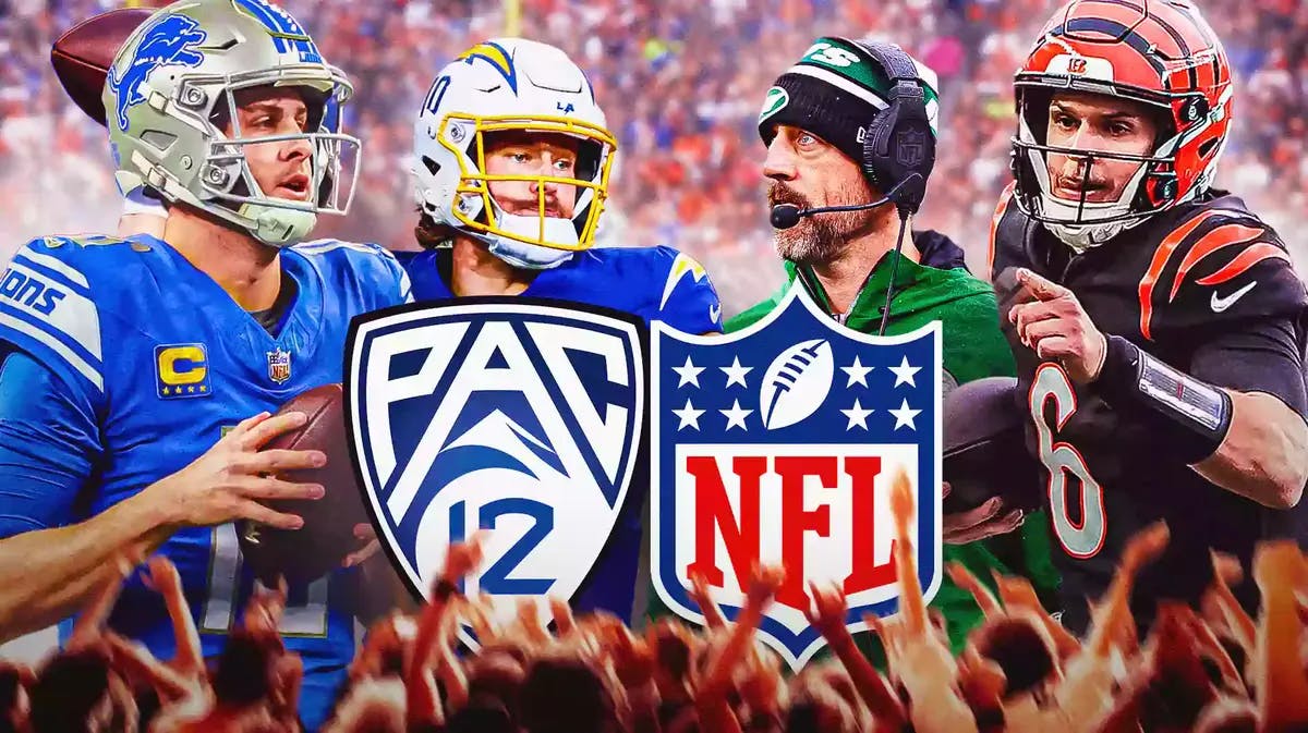 Pac-12, NFL QBs - Aaron Rodgers, Justin Herbert, Jared Goff, Jake Browning