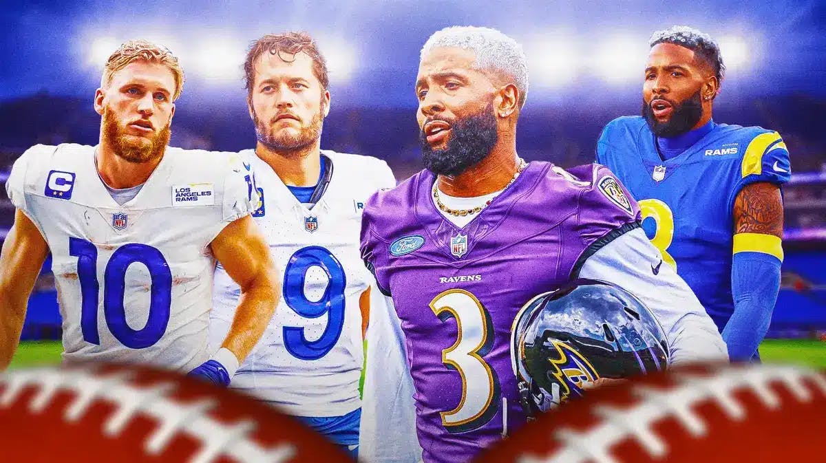 Current Baltimore Ravens WR Odell Beckham Jr. with his former Rams teammates Cooper Kupp and Matthew Stafford