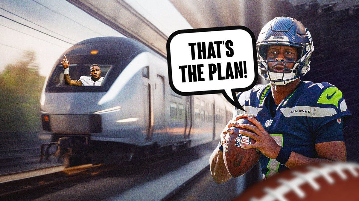 Thumb: Seahawks' Geno Smith saying, “That’s the plan!” Micah Parsons edited into a train going at full speed.