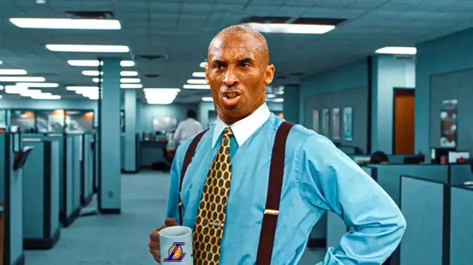 Kobe Bryant (Lakers) as the office space meme