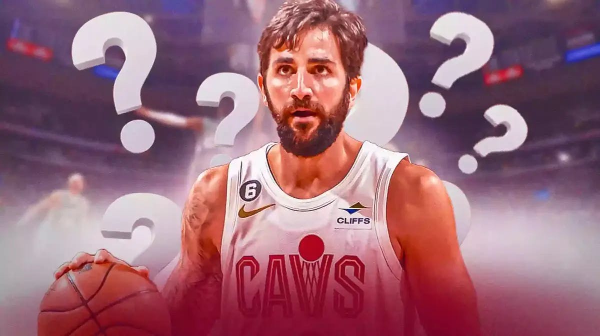 Cavs' Ricky Rubio looking serious. Question marks everywhere.