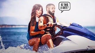 Drake and Camila Cabello ride a jet ski together, and Drake asks "Is this a date?"