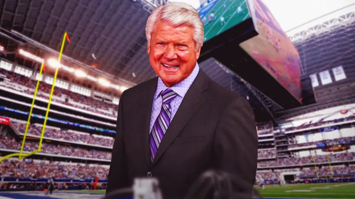 Jimmy Johnson, AT&T Stadium in background