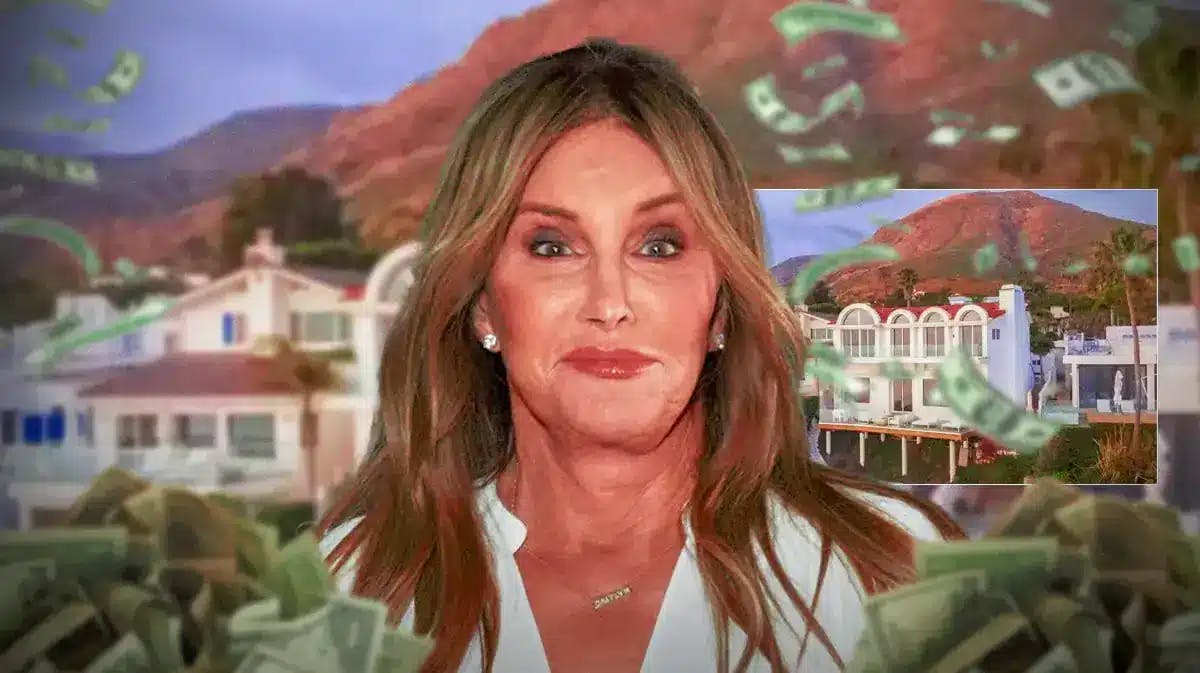 Caitlyn Jenner in front of her former beach house in Malibu, Calif.