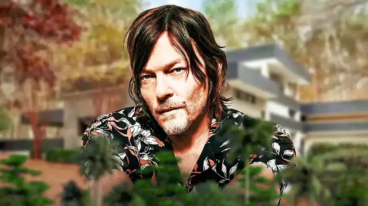 Norman Reedus in front of his home in Georgia.