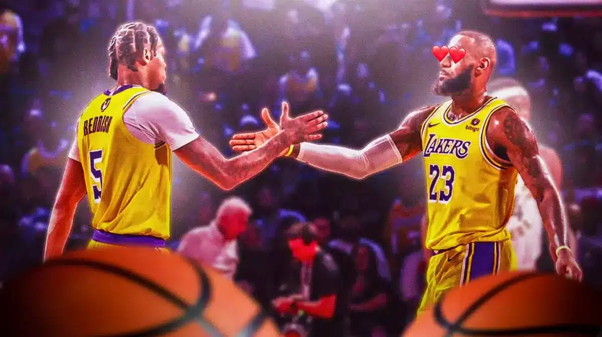 Lakers LeBron James and Cam Reddish at In-Season Tournament