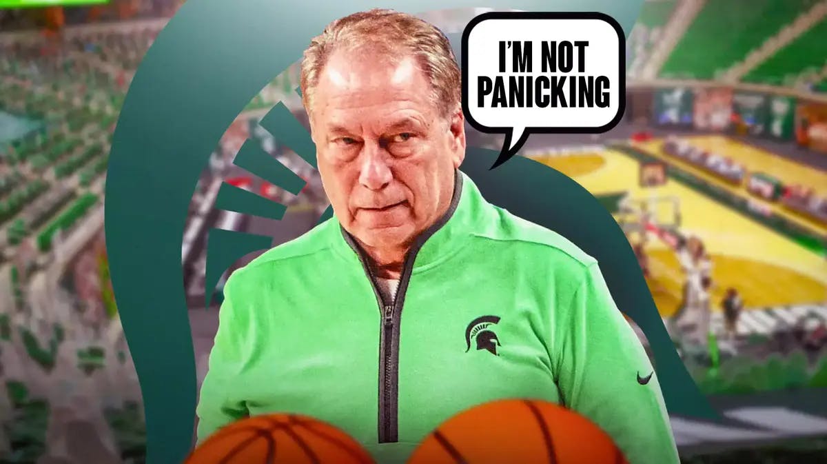 Michigan State basketball coach Tom Izzo says he and his Spartans aren't panicking