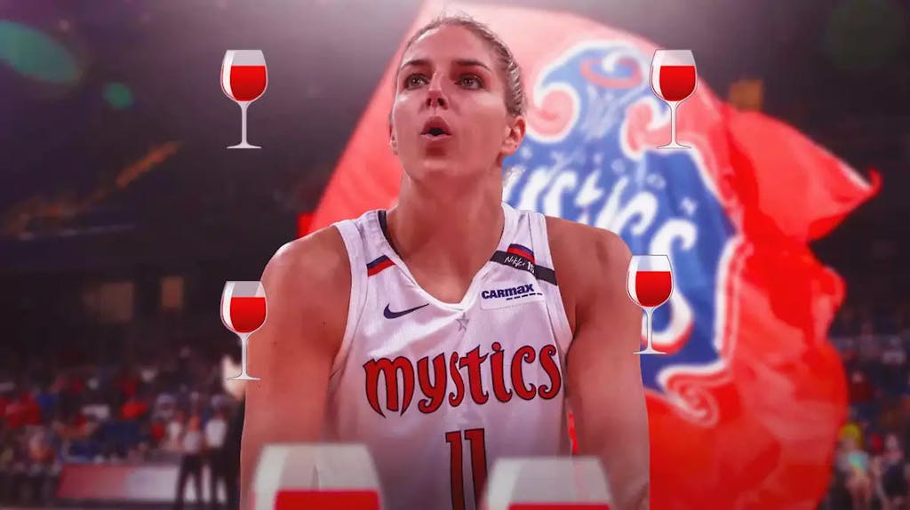 Washington Mystics player Elena Delle Donne with wine glass emojis