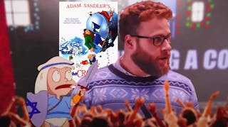 Images from Adam Sandler's Eight Crazy Nights, A Rugrats Chanukah and Seth Rogen in The Night Before