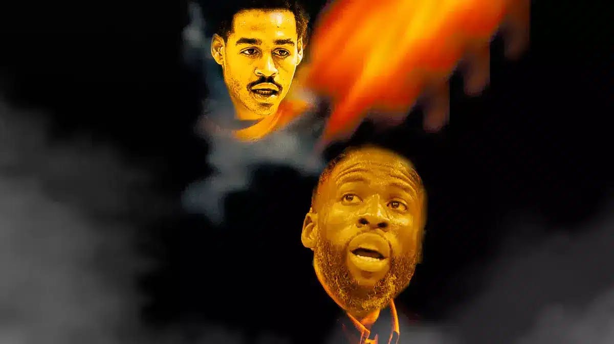 Jordan Poole (Wizards) as the kid and Draymond Green (Warriors) as Bruce Willis.