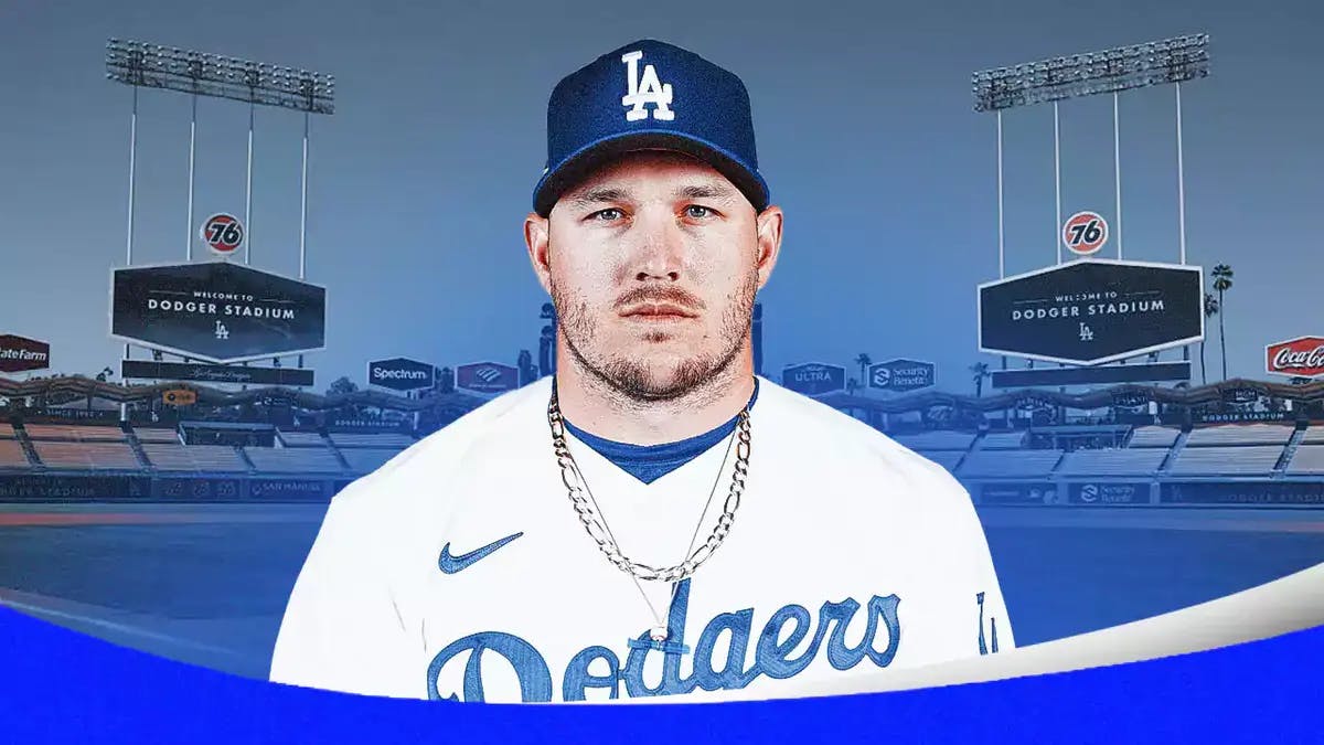 Mike Trout in a Dodgers uniform.