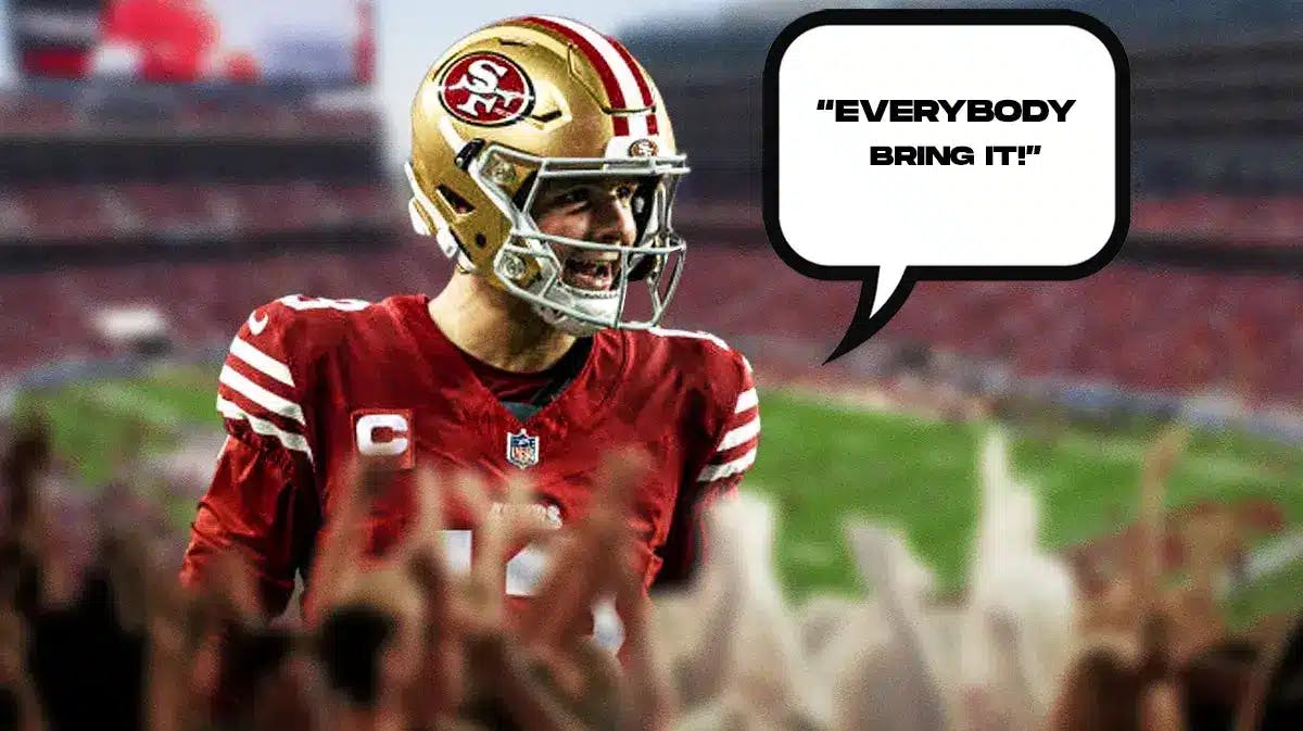 San Francisco 49ers quarterback Brock Purdy's message to his teammates on Saturday night
