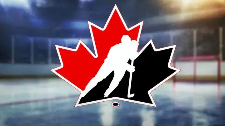 Canada World Junior logo with ice rink in back