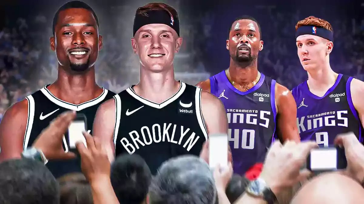 Sacramento Kings trade candidates Harrison Barnes and Kevin Huerter in Nets jerseys