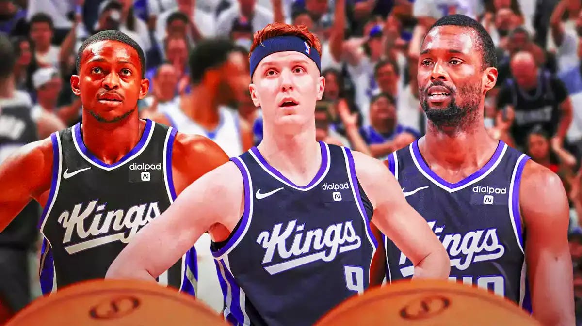Kings star De'Aaron Fox and Kings NBA trade deadline candidates Harrison Barnes, and Kevin Huerter