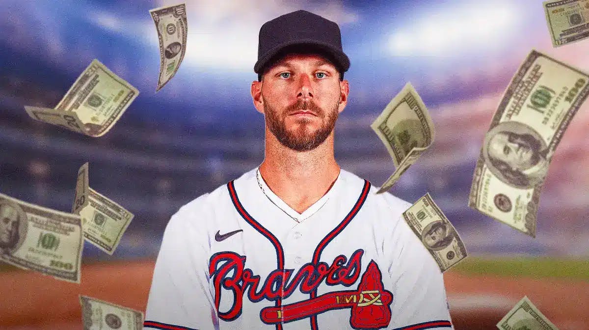 Chris Sale in a Braves uniform, money flying around