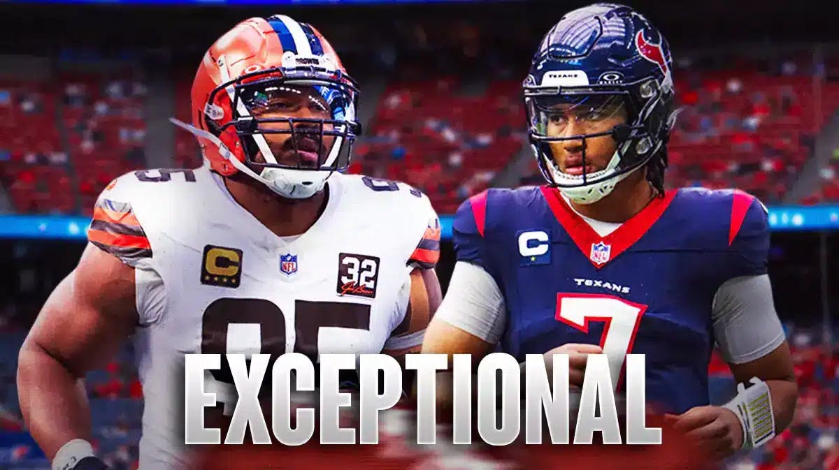 Cleveland Browns edge rusher Myles Garrett called Texans QB CJ Stroud exceptional after the game