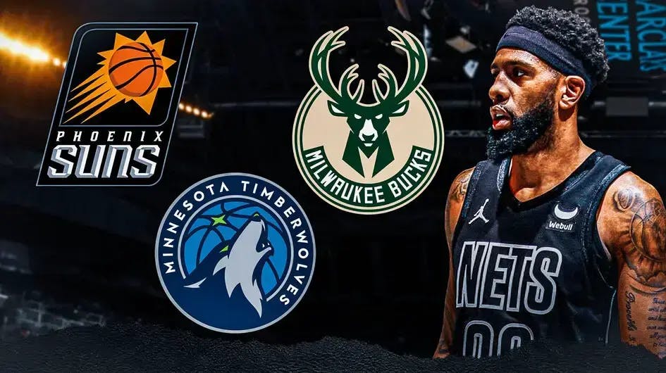Nets trade deadline candidate Royce O'Neale with the Bucks, Suns, and Timberwolves logo