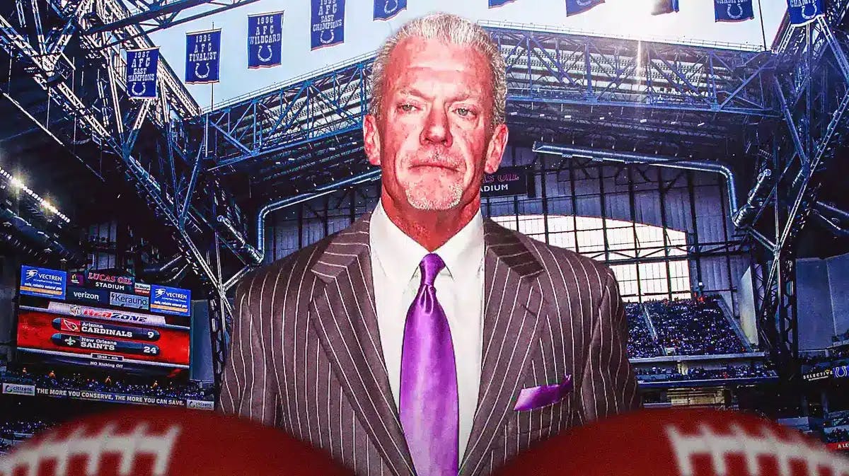 JIm Irsay (Colts owner) looking serious