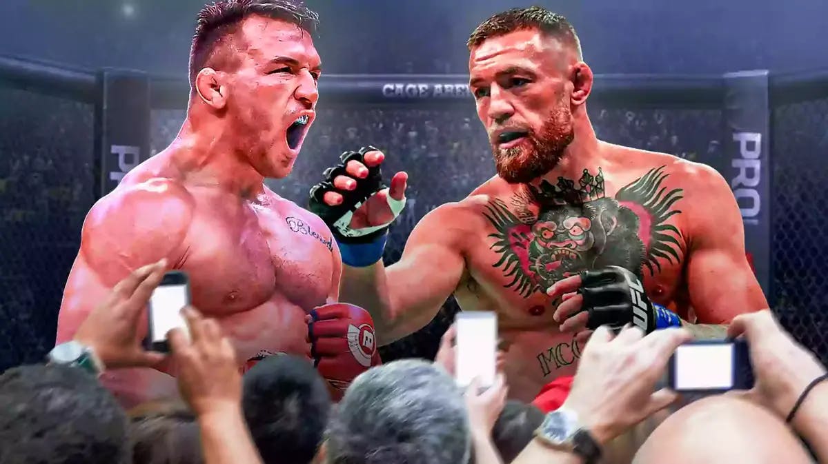 Photo: Conor McGregor and Michael Chandler in the Octagon