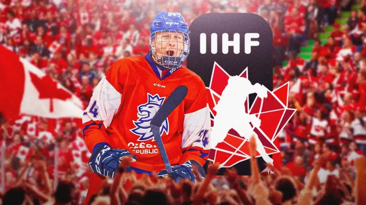 Jakub Stancl, Canadian sports fan looking angry. World Juniors logo