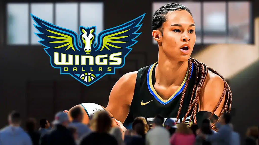 Satou Sabally with the Dallas Wings logo in the background, WNBA free agency