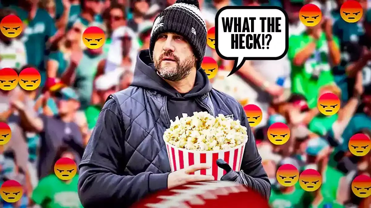 Nick Sirianni had popcorn thrown at him by an angry Eagles fan after their loss to the Buccaneers