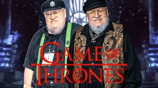 Author George R.R. Martin and Game of Thrones text.