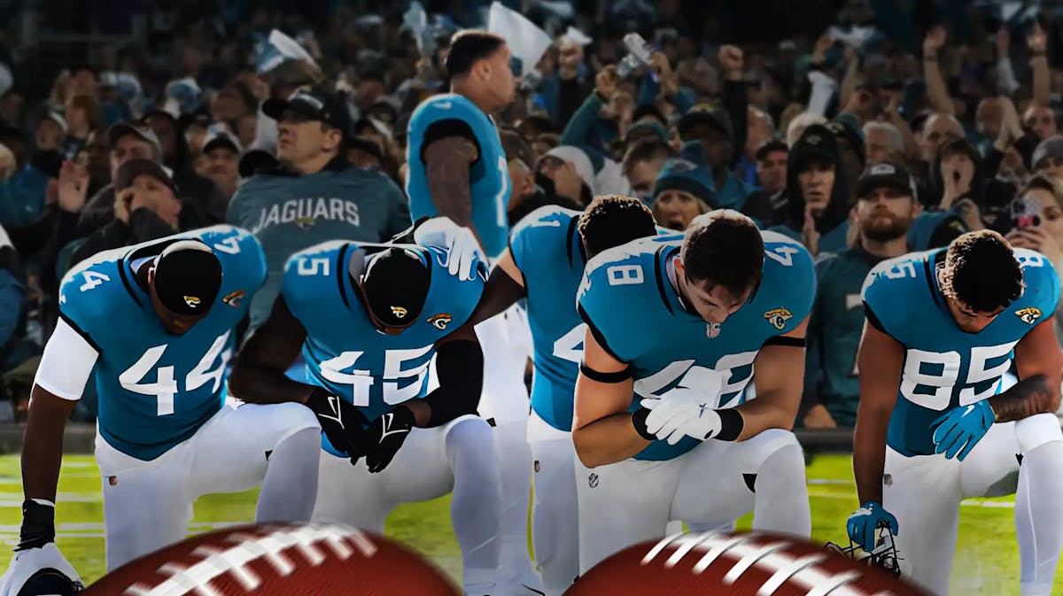 Jaguars fans and players looking devastated.