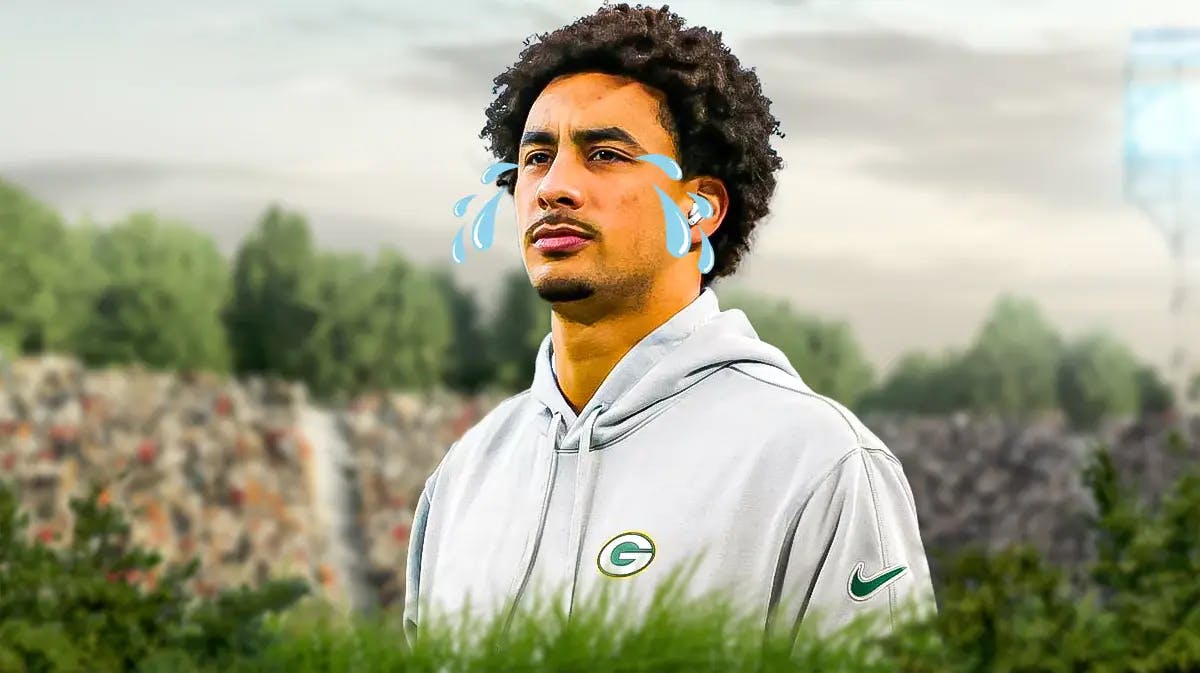 Packers' Jordan Love with animated tears