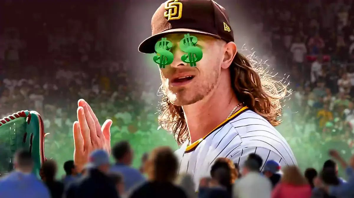 Padres' Josh Hader with dollar signs in his eyes.