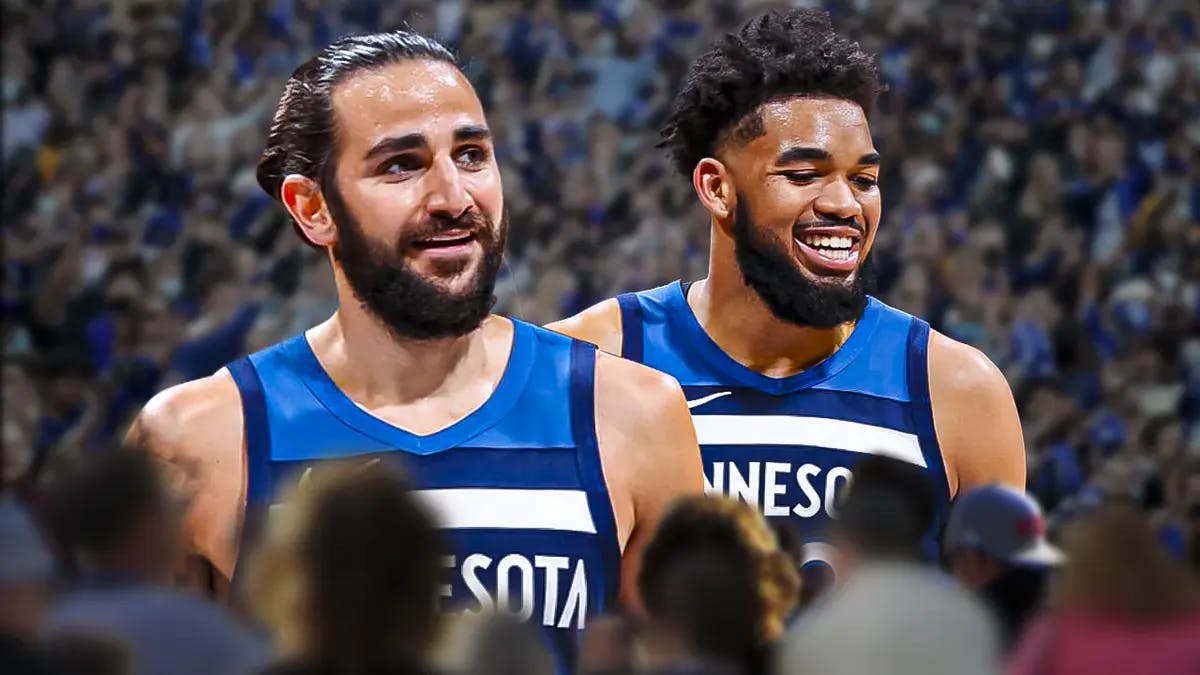 Karl-Anthony Towns (Timberwolves) and Ricky Rubio (Timberwolves)