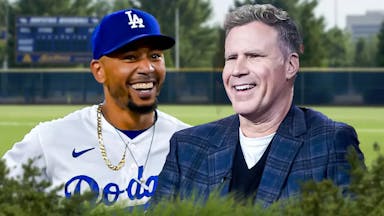 Dodgers star Mookie Betts and Will Ferrell