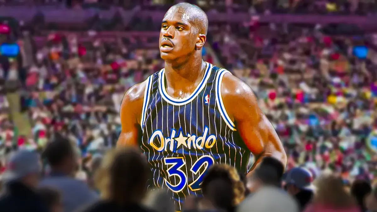 Shaquille O'Neal in Orlando Magic Jersey