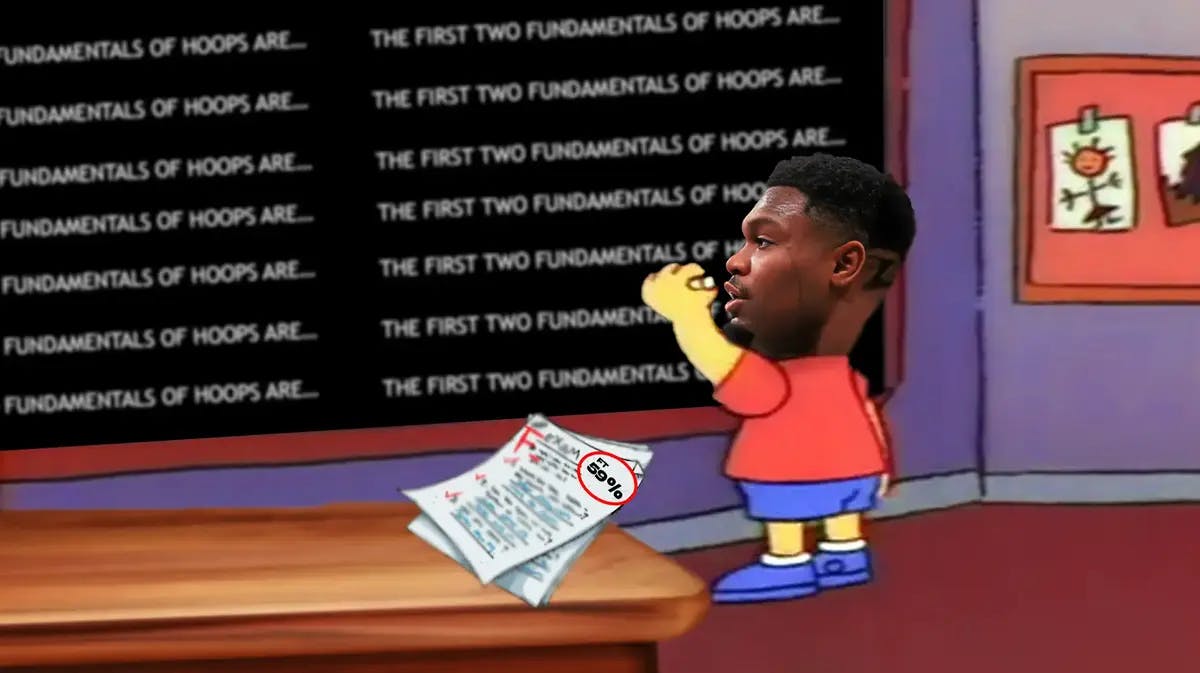 Pelicans' Zion Williamson in Bart Simpson meme