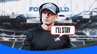 Ben Johnon, OC for Lions saying, "I'll stay."