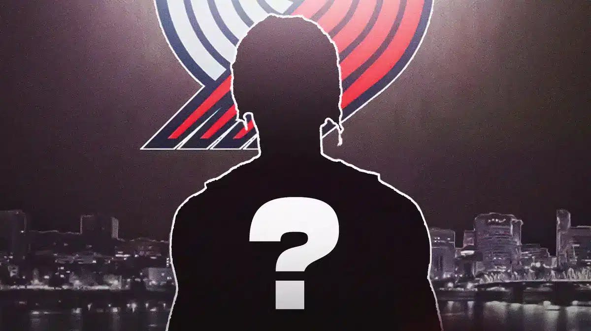 Blazers center Moses Brown silhouette