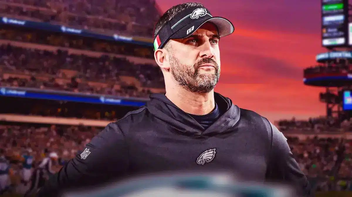 Philadelphia Eagles head coach Nick Sirianni looking concerned