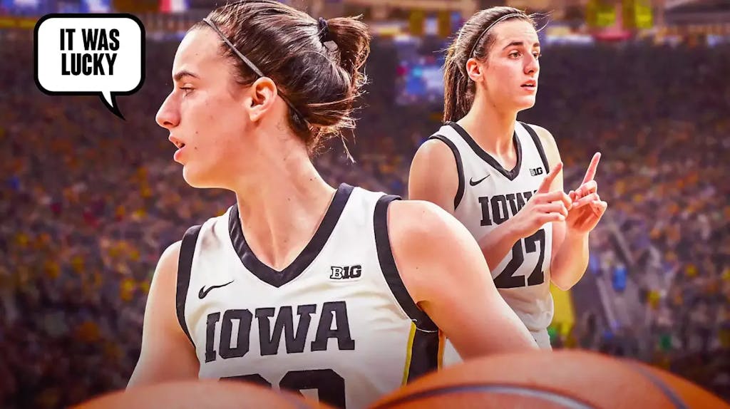 Iowa women's basketball star Caitlin Clark called her epic game-winner "lucky"