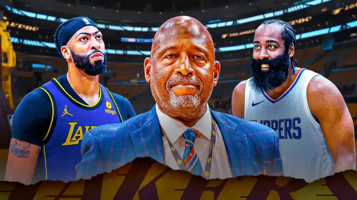 Lakers Anthony Davis without LeBron James along with James Worthy after loss to Kawhi Leonard James Harden Clippers